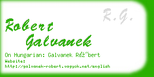 robert galvanek business card